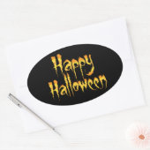 Happy Halloween Ovale Sticker (Envelop)