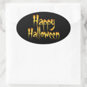 Happy Halloween Ovale Sticker (Tas)