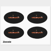 Happy Halloween Ovale Sticker (Vel)