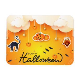 Happy Halloween over de wolken Magneet