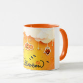 Happy Halloween over de wolken Mok (Voorkant rechts)