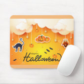 Happy Halloween over de wolken Muismat (Met muis)
