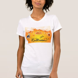 Happy Halloween over de wolken T-shirt