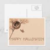 Happy Halloween Owl Briefkaart (Voorkant / Achterkant)