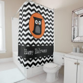 Happy Halloween Owl Douchegordijn (In situ)