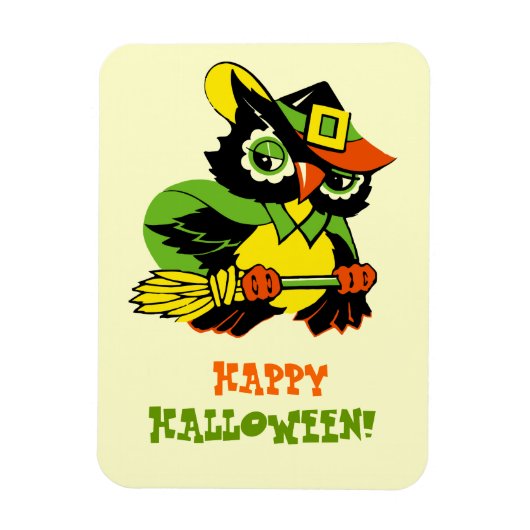 Happy Halloween!  Owl Gift Magnet Magneet (Verticaal)
