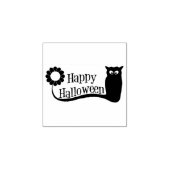 Happy Halloween Owl Rubberstempel (Afrduk)