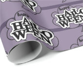 Happy halloween paars ontwerp cadeaupapier (Rol Hoek)