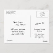 Happy Halloween Paars Spooky Night Briefkaart (Achterkant)