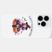 Happy Halloween Paarse heks pompoenen & vleermuize Case-Mate iPhone Case (Achterkant (horizontaal))