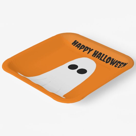 Happy Halloween Paper-Borden Papieren Bordje (Gebogen)