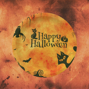 Happy Halloween Paper-Borden Papieren Bordje