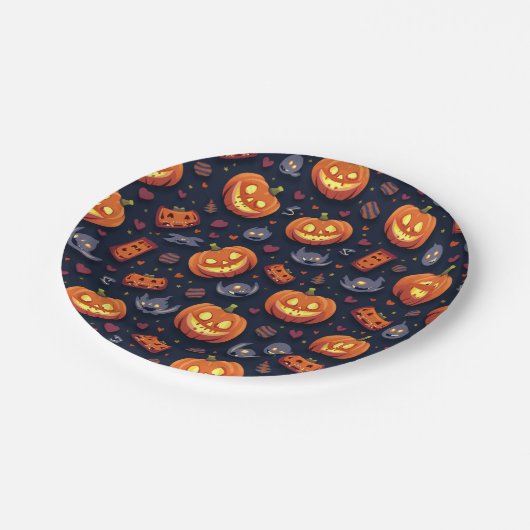 Happy Halloween Paper-Borden Papieren Bordje (Gekanteld)