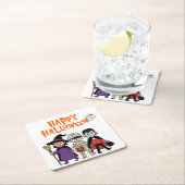 Happy Halloween Paper Coaster Kartonnen Onderzetters (Insitu)