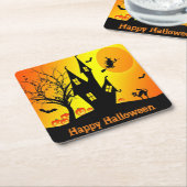Happy Halloween Paper-Onderzetter Kartonnen Onderzetters (Schuin)
