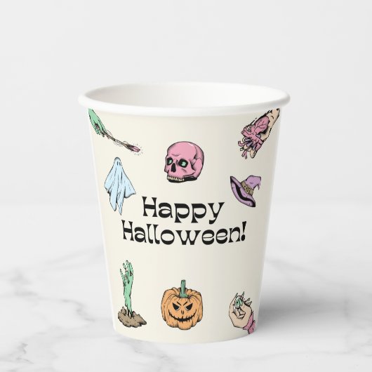 Happy Halloween Papieren Bekers (Voorkant)