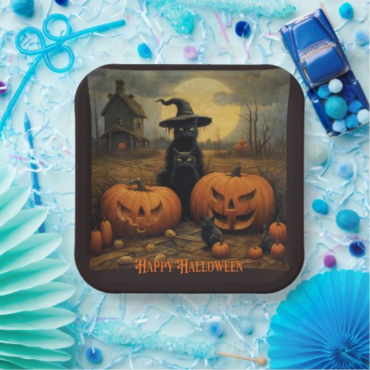 Happy Halloween Papieren Bordje (Feest)