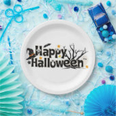Happy Halloween Papieren Bordje (Feest)