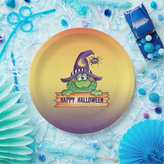 Happy Halloween Papieren Bordje (Feest)