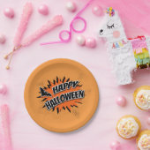 Happy Halloween Papieren Bordje (Feest)