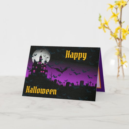 Happy Halloween-partij Kaart (Gele Bloem)