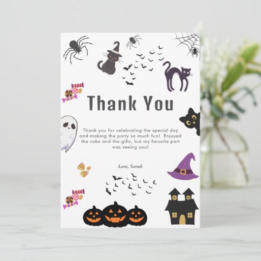 Happy Halloween Party Aankondiging (Staand voorkant)