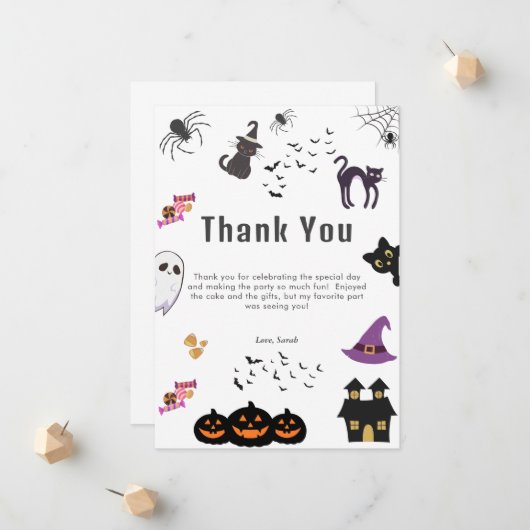 Happy Halloween Party Aankondiging (Voorkant / Achterkant in situ)