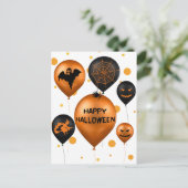 Happy Halloween Party-ballonnen Feestdagenkaart (Staand voorkant)