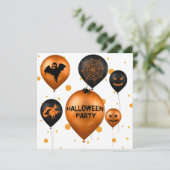 Happy Halloween Party-ballonnen Kaart (Staand voorkant)
