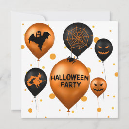 Happy Halloween Party-ballonnen Kaart