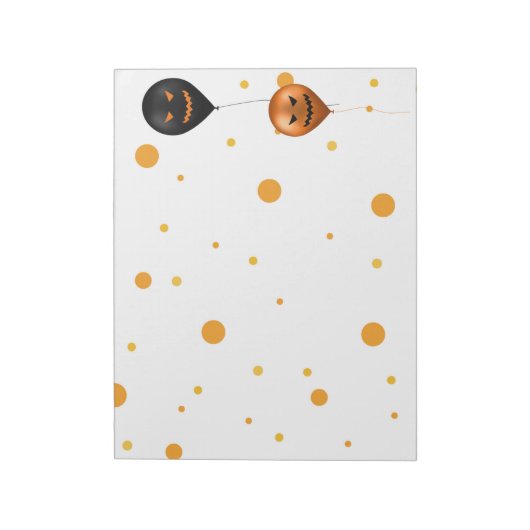 Happy Halloween Party-ballonnen Notitieblok (Linkerzijde)