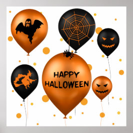 Happy Halloween Party-ballonnen Poster