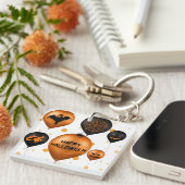 Happy Halloween Party-ballonnen Sleutelhanger (Voorkant Rechts)