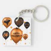 Happy Halloween Party-ballonnen Sleutelhanger (Achterkant)