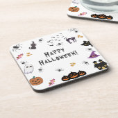 Happy Halloween Party Bier Onderzetter (Linkerzijde)