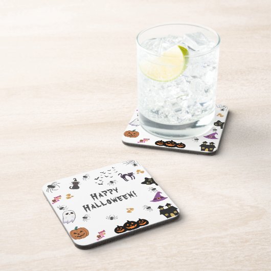 Happy Halloween Party Bier Onderzetter (Rechterzijde)