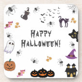 Happy Halloween Party Bier Onderzetter (Voorkant)