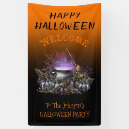 Happy Halloween Party-decor, aangepast Welcom Spandoek