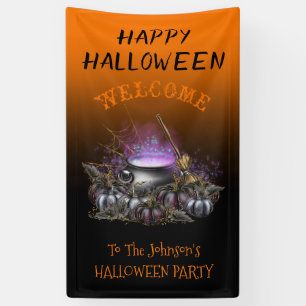 Happy Halloween Party-decor, aangepast Welcom  Spandoek