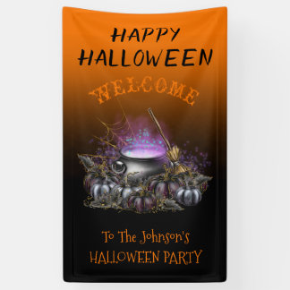 Happy Halloween Party-decor, aangepast Welcom  Spandoek