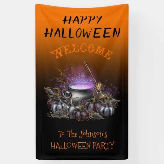 Happy Halloween Party-decor, aangepast Welcom  Spandoek (Verticaal)