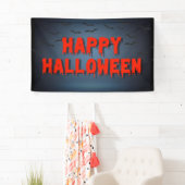 Happy Halloween Party eng bloedige typografie Spandoek (Insitu)