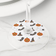 Happy Halloween Party Ghost Bat Pumpkin Witch