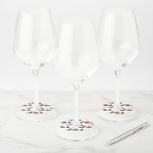 Happy Halloween Party Ghost Bat Pumpkin Witch Wijnglaslabel (Set)