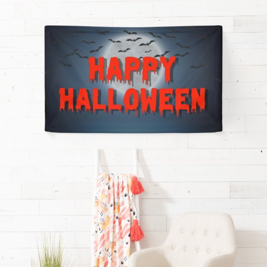 Happy Halloween Party gothic creepy red bloed Spandoek (Insitu)