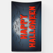Happy Halloween Party gothic creepy red bloed Spandoek (Verticaal)