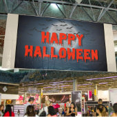Happy Halloween Party gothic creepy red bloed Spandoek