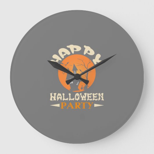 Happy Halloween Party Grote Klok (Voorkant)
