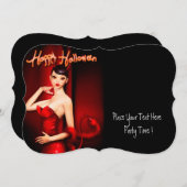 Happy Halloween Party İnvitation Kaart (Voorkant / Achterkant)
