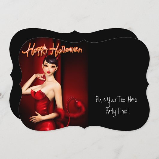 Happy Halloween Party İnvitation Kaart (Voorkant / Achterkant)